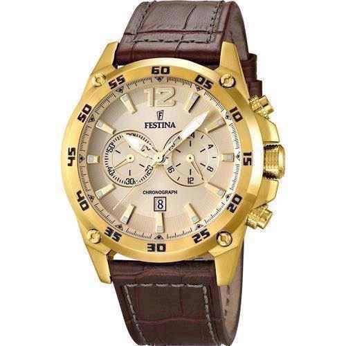 Image of Festina Sporty forgyldt rustfri stål Quartz Herre ur, model F16880/1